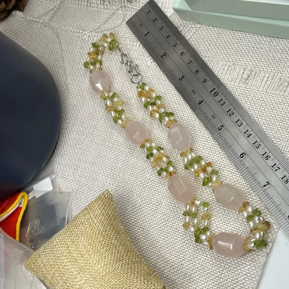 Vintage Ross-Simons Multi-Gemstone and White Pearl Necklace 16" - Picture 16 of 17